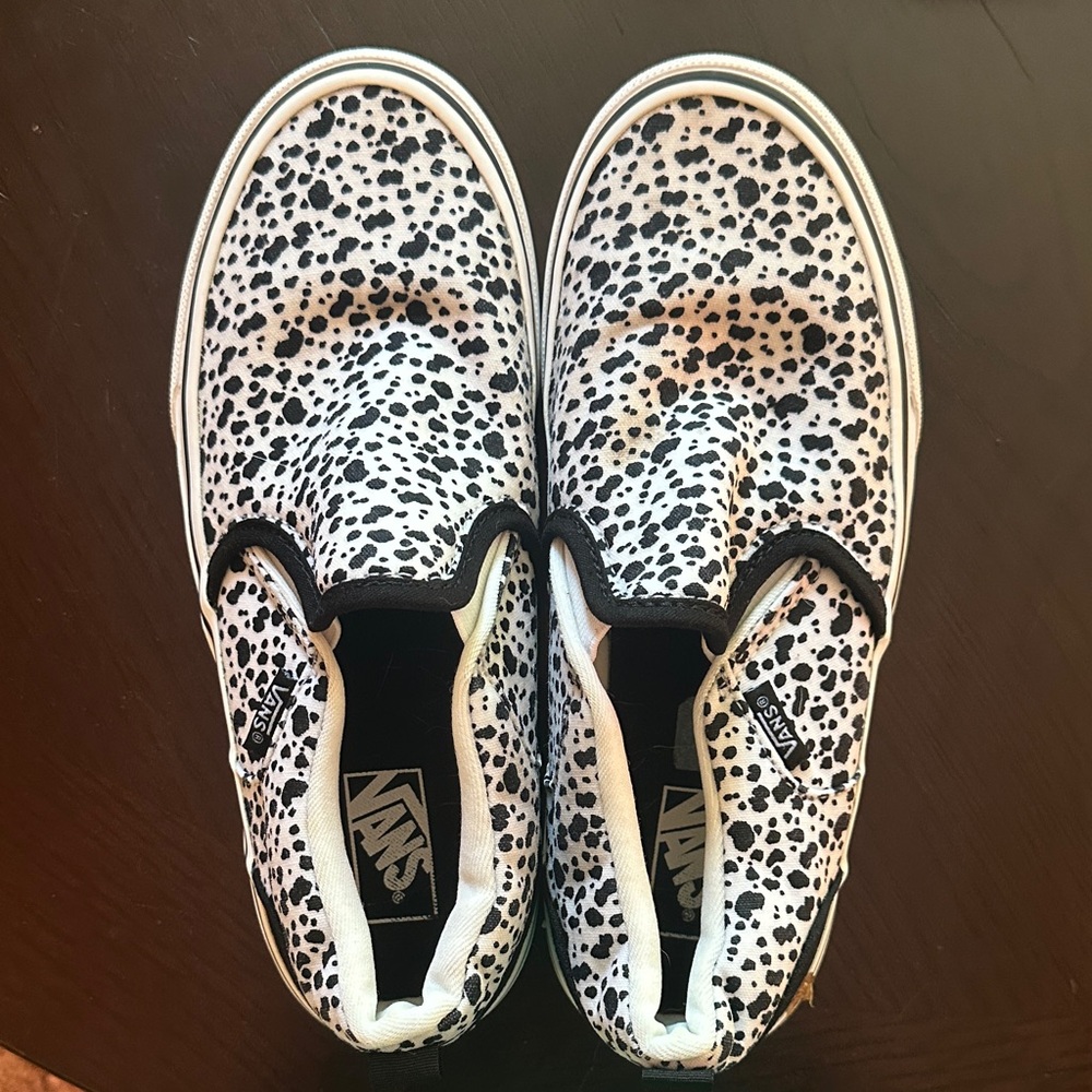 Vans Kids Dalmatian Print Slip-On Sneakers